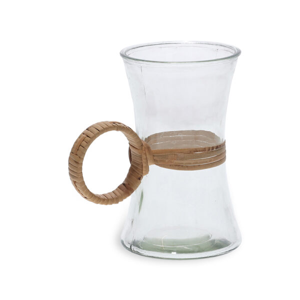 KIT DE VASOS EM VIDRO E FIBRA NATURAL - Image 2