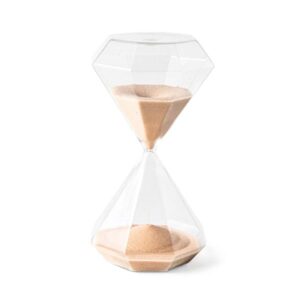 AMPULHETA EM VIDRO DIAMANTE - 30 MINUTOS
